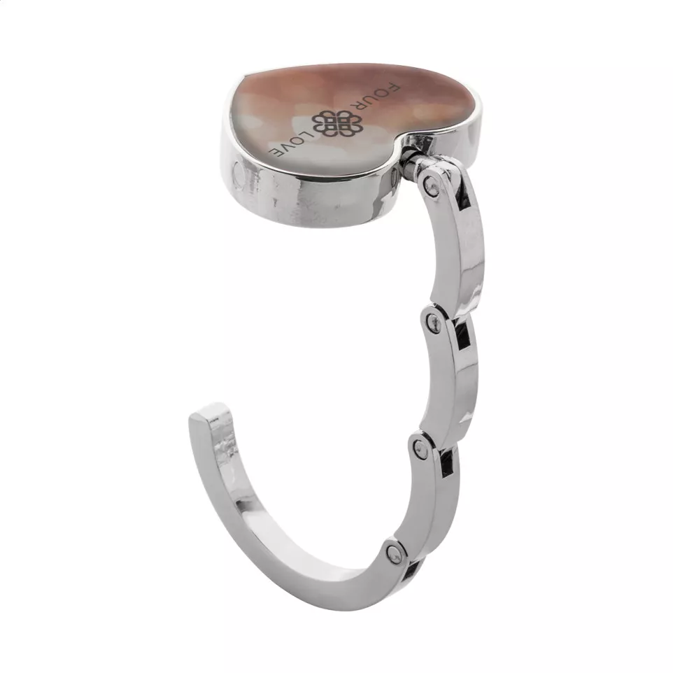 Amor red silver bag hanger 