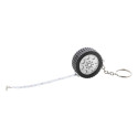 Wheel zwart  rolbandmaat sleutelhanger 