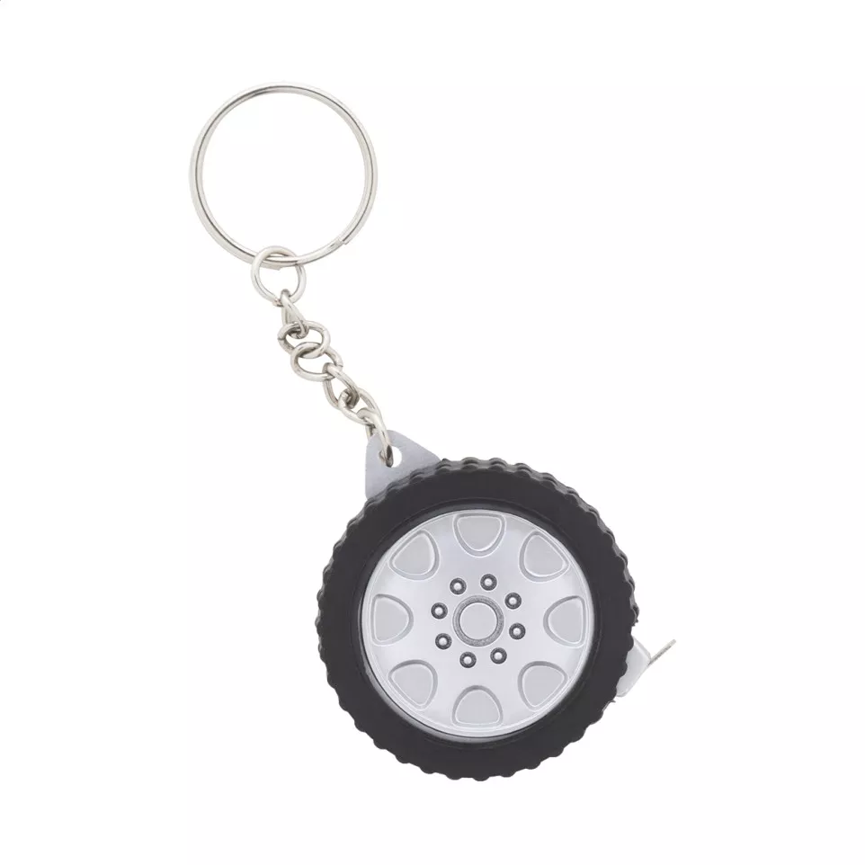 Wheel noir  porte-clés mètre-ruban 