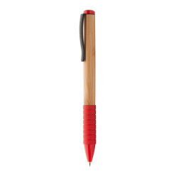 Bripp red natural bamboo ballpoint pen 