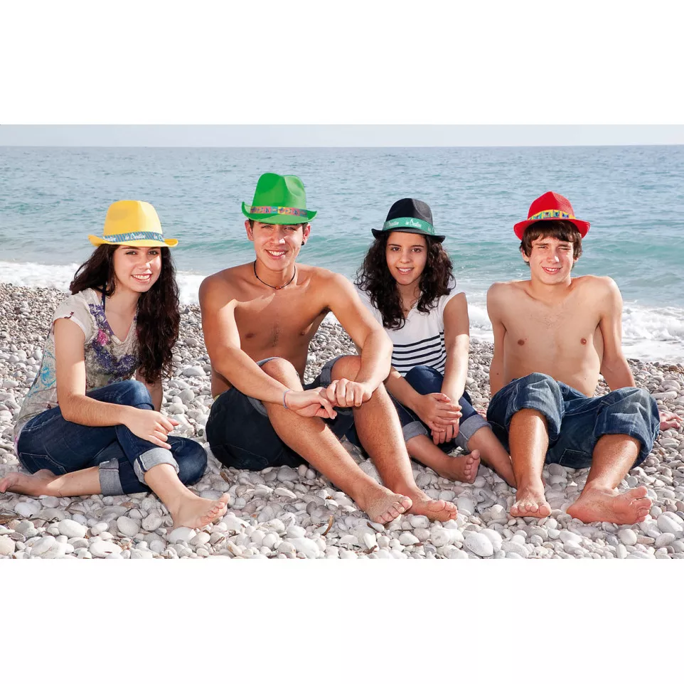 Party jaune  chapeau 