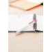 Snow Leopard pink white ballpoint pen 