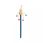 Farm blue yellow wooden pencil, cat 