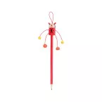 Farm red  wooden pencil, ladybird 