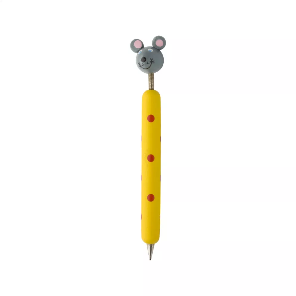 Zoom geel  pen met figuurtje, muis 