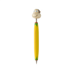 Zoom geel  pen met figuurtje, aap 