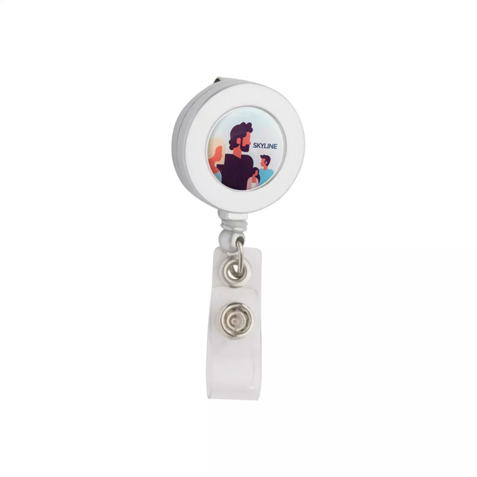 Slope silver  badge holder 