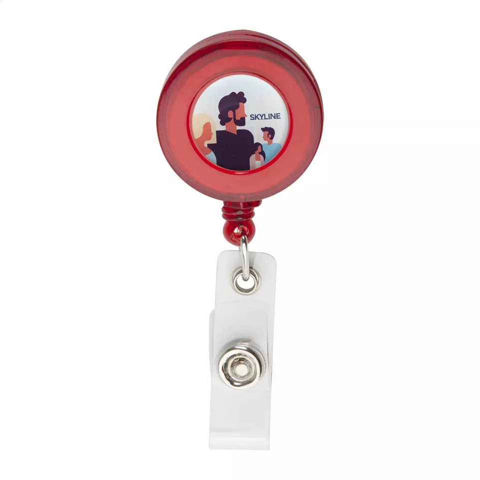 Slope red  badge holder 