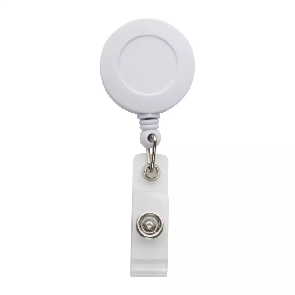 Slope white  badge holder 