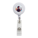Slope white  badge holder 