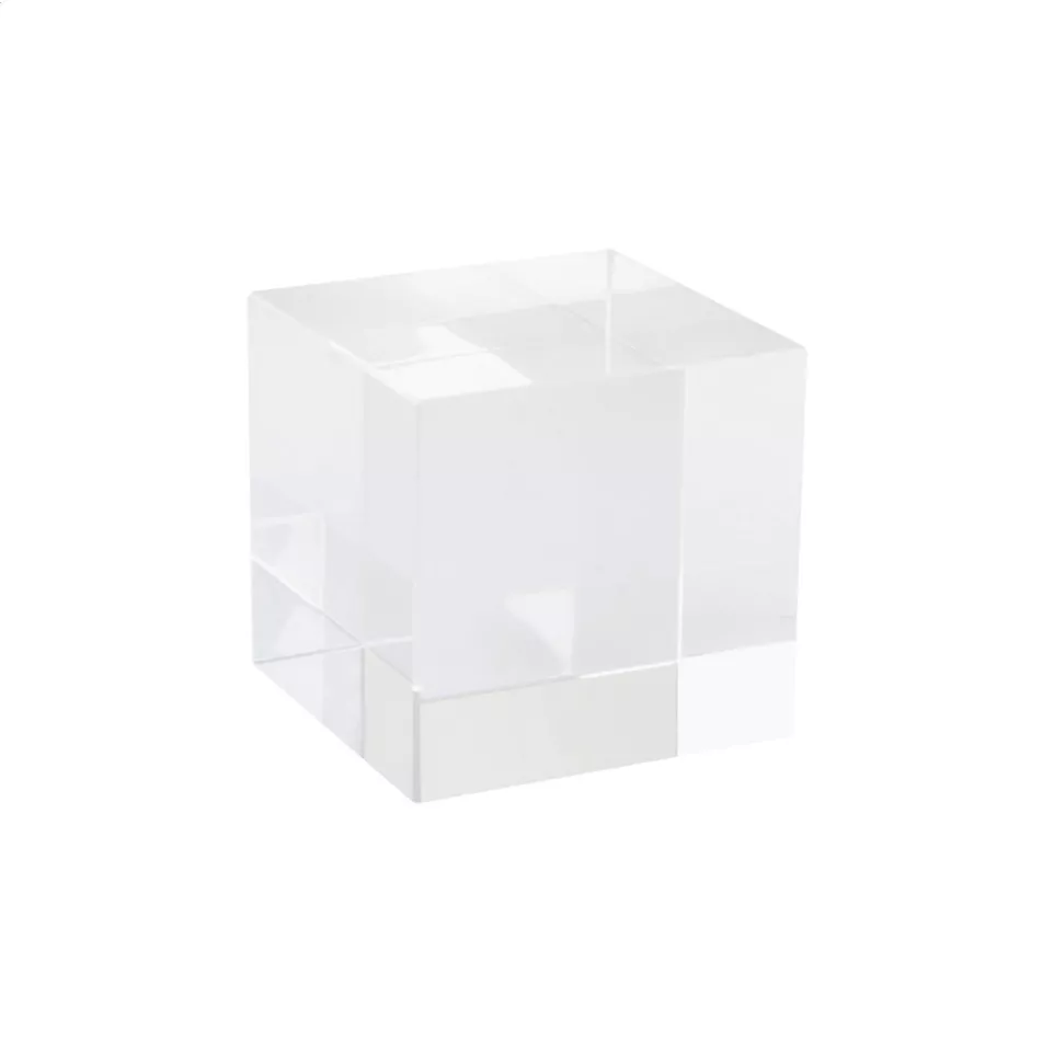 Tampa transparent  cube en verre 