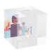 Tampa transparent  cube en verre 