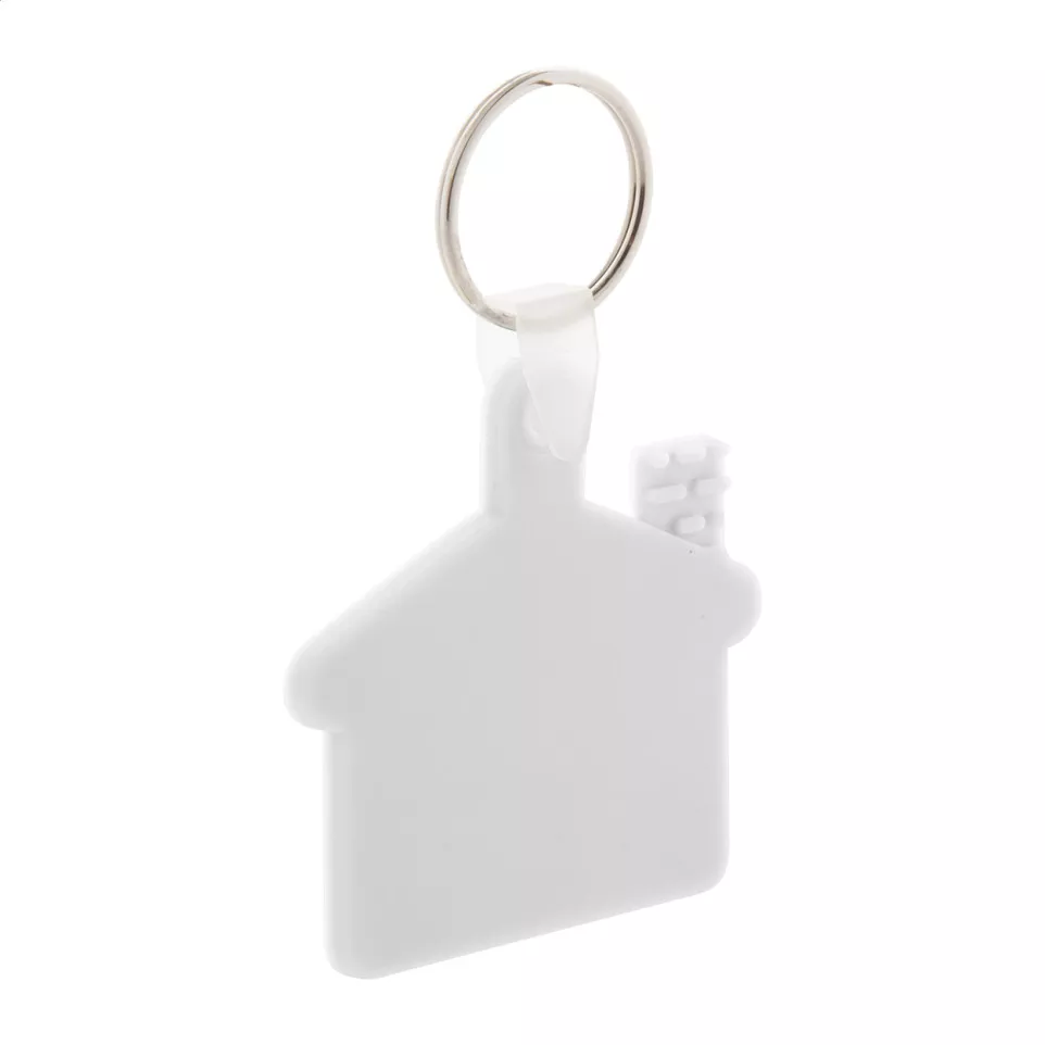 Cottage white  keyring 