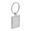Rectangle argenté  porte-clés 