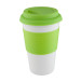 Soft Touch lime groen wit mok met siliconen grip 