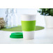 Soft Touch lime green white mug with silicone 