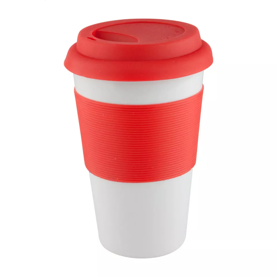 Soft Touch rouge blanc mug en...