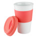 Soft Touch rouge blanc mug en céramique et silicone 