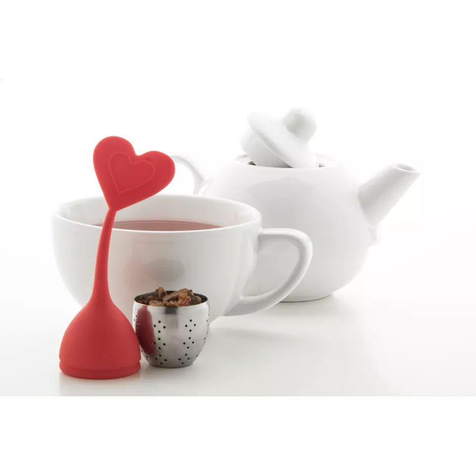 Jasmin red  tea infuser, heart 