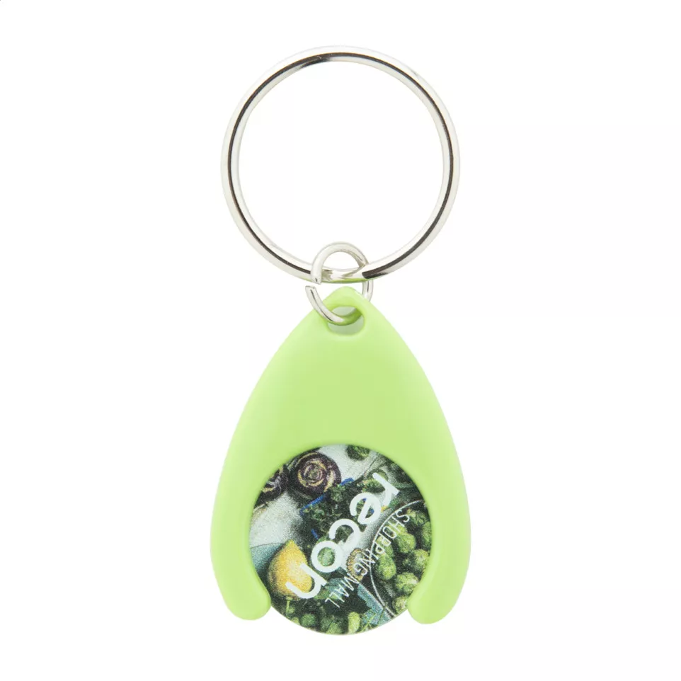 Nelly vert  porte-clés jeton pour caddy 