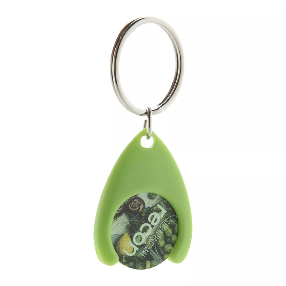 Nelly vert  porte-clés jeton pour caddy 