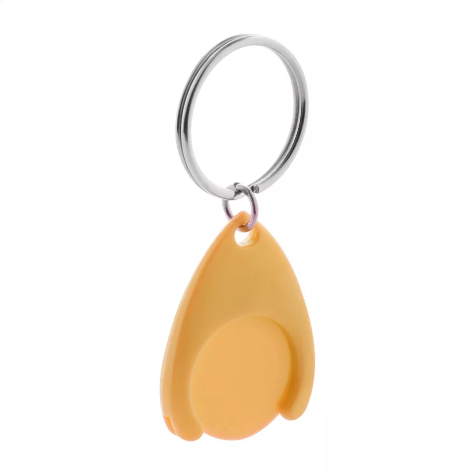 Nelly orange  trolley coin keyring 