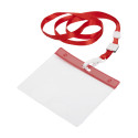 Ballek red transparent badge lanyard 