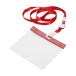 Ballek red transparent badge lanyard 