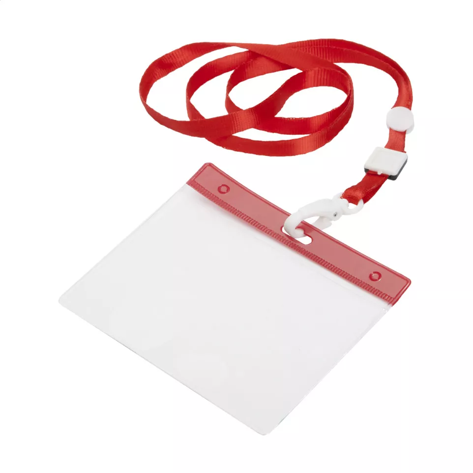 Ballek red transparent badge lanyard 