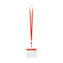 Ballek red transparent badge lanyard 