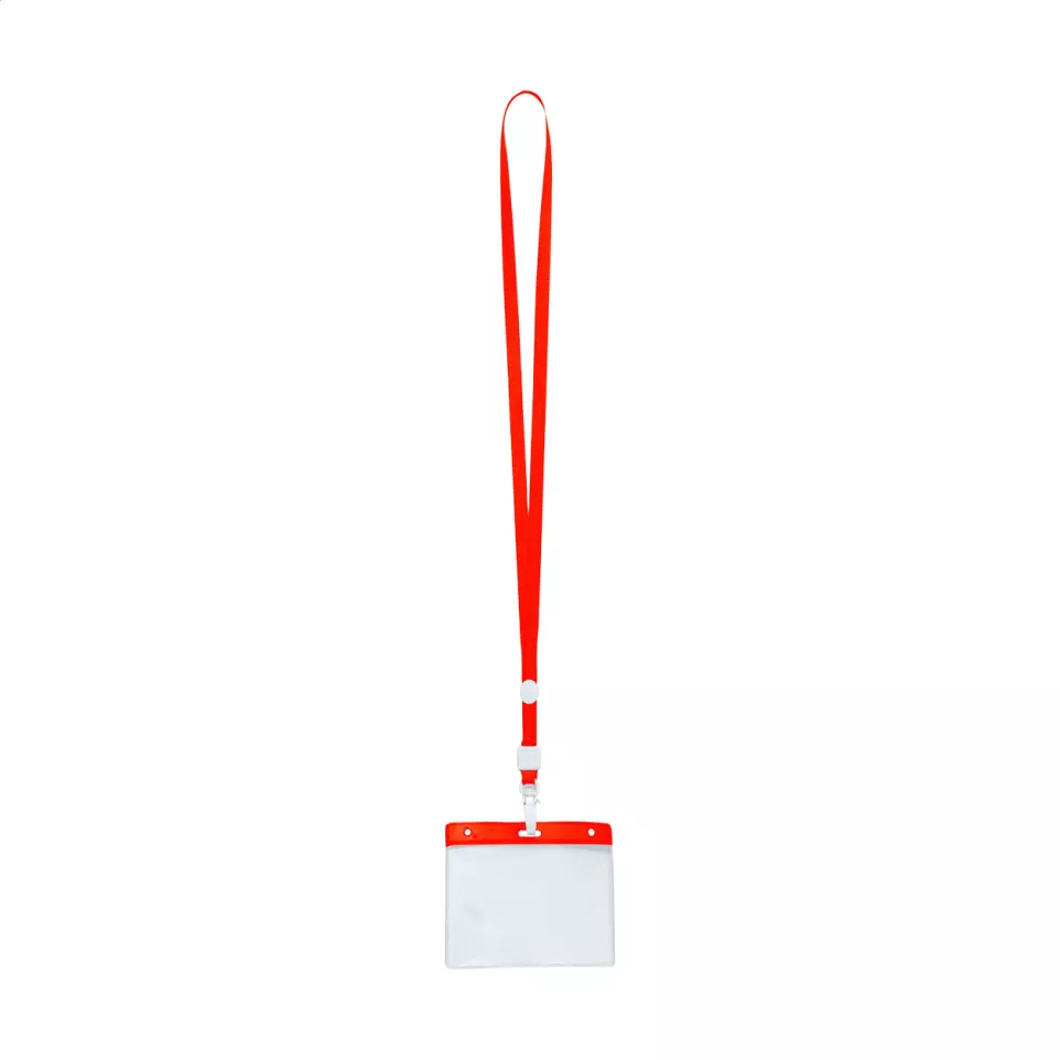 Ballek red transparent badge lanyard 