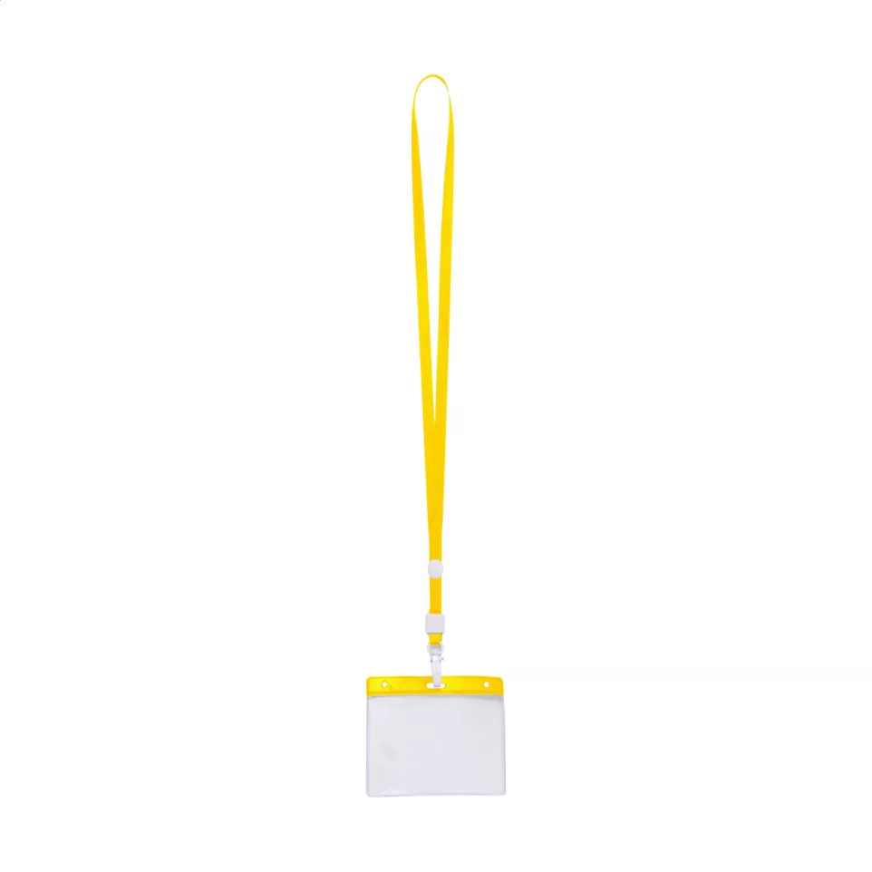 Ballek yellow transparent badge lanyard 