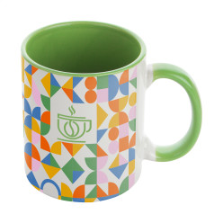 InnoColour green white sublimation mug 