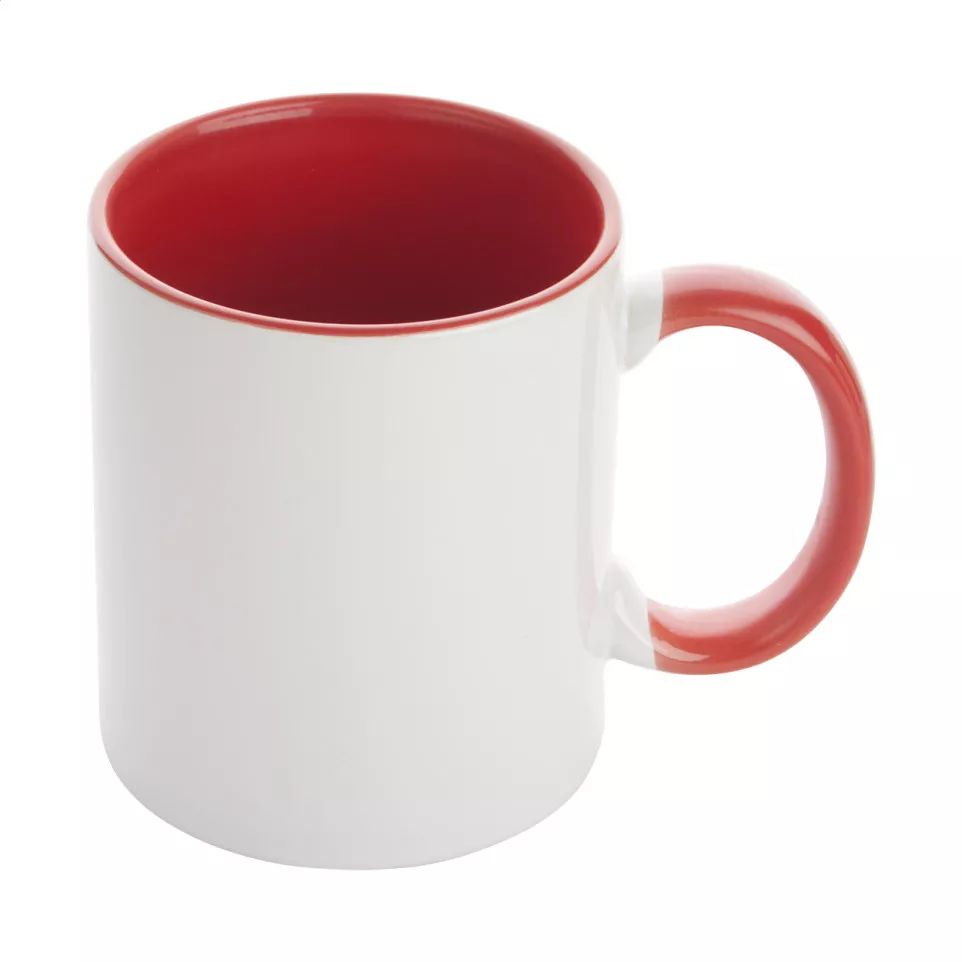 InnoColour rood wit sublimatie mok 