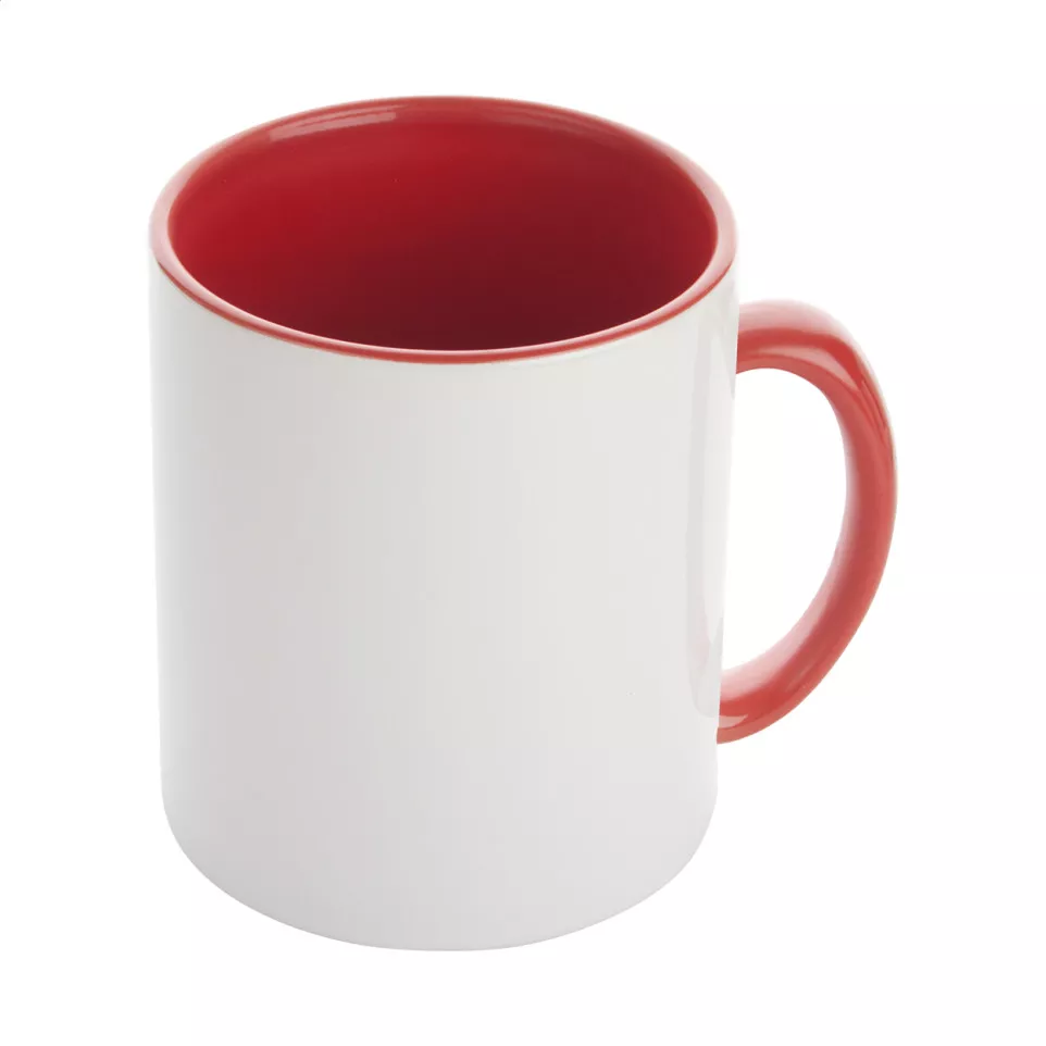 InnoColour rood wit sublimatie mok 