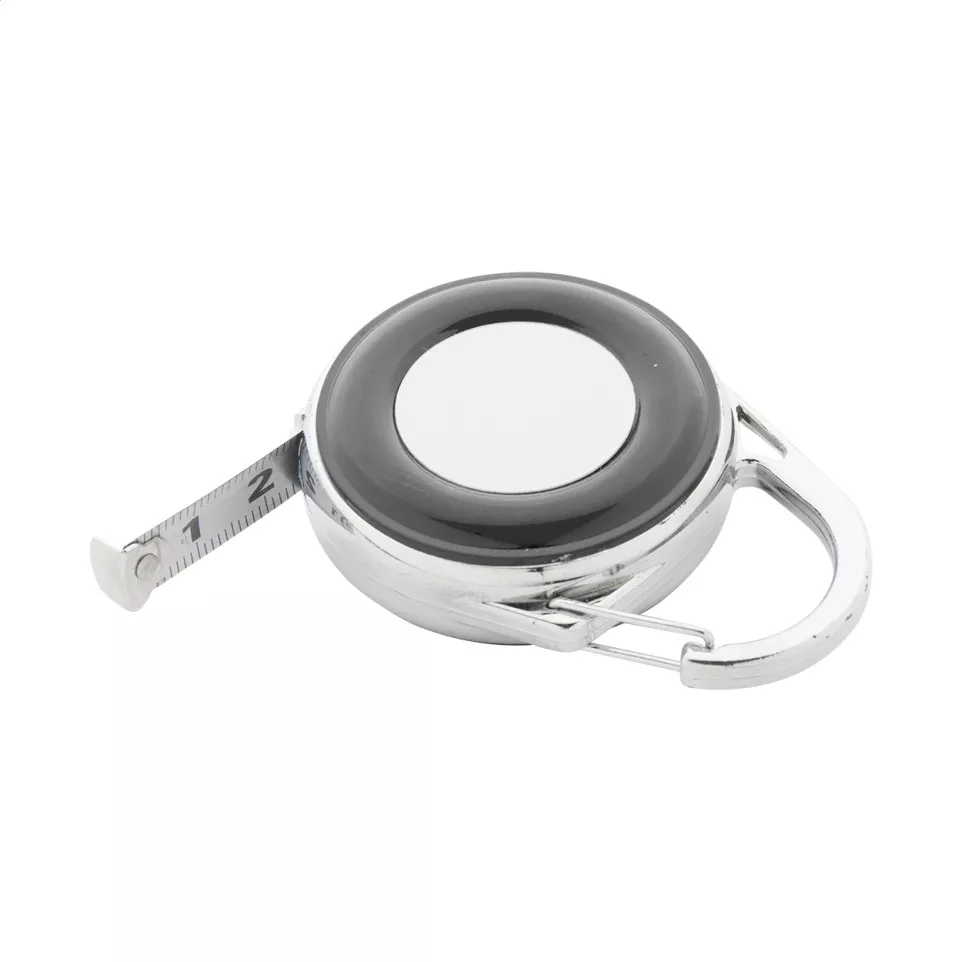Bessux zwart  rolbandmaat sleutelhanger 