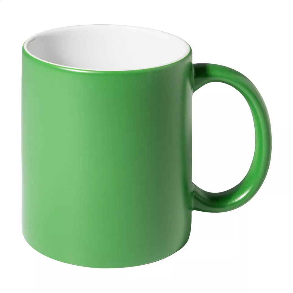 Covory green white mug 