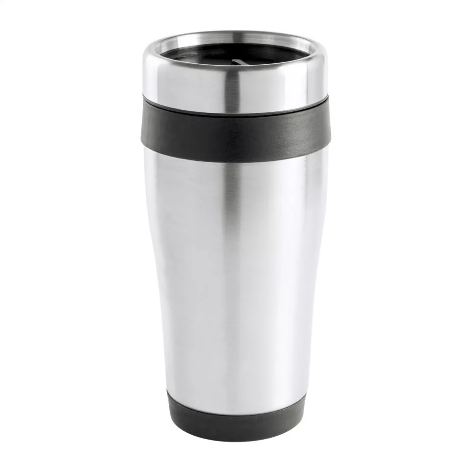 Caprol zwart zilver thermo beker 