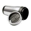 Caprol zwart zilver thermo beker 
