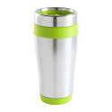 Caprol lime groen zilver thermo beker 