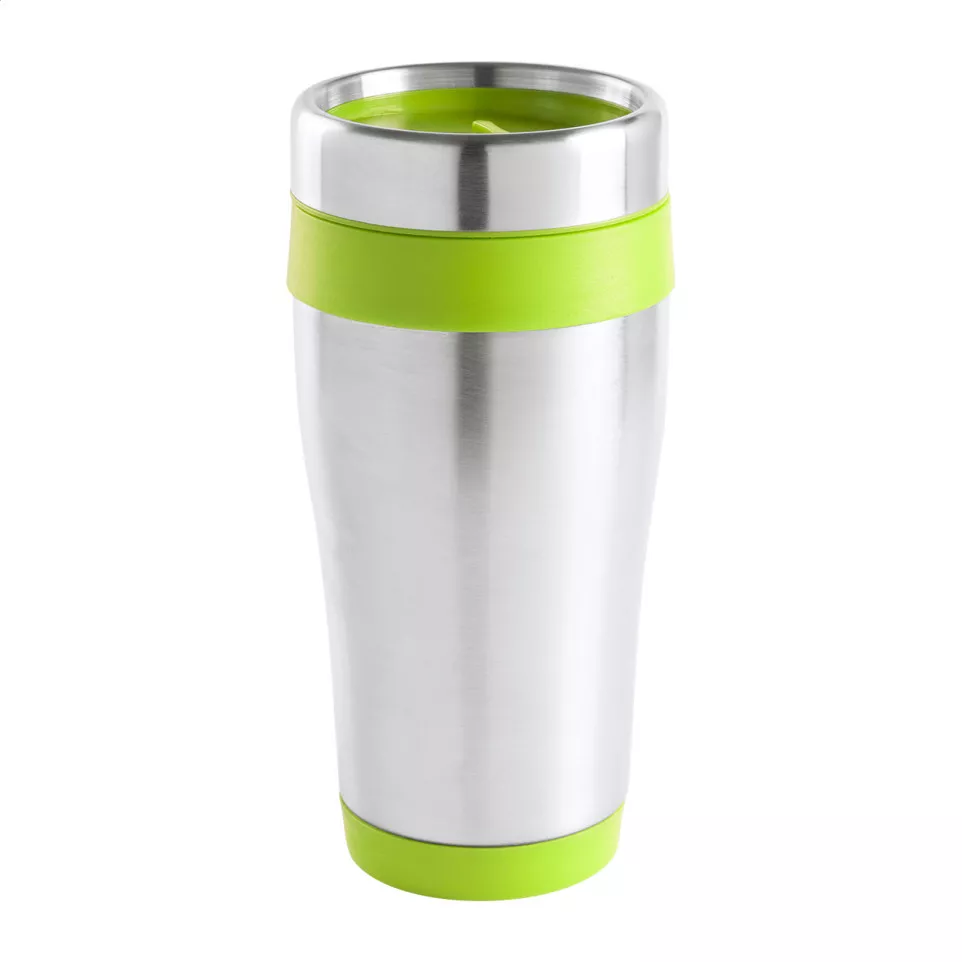 Caprol lime groen zilver thermo beker 