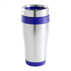 Caprol blauw zilver thermo beker 