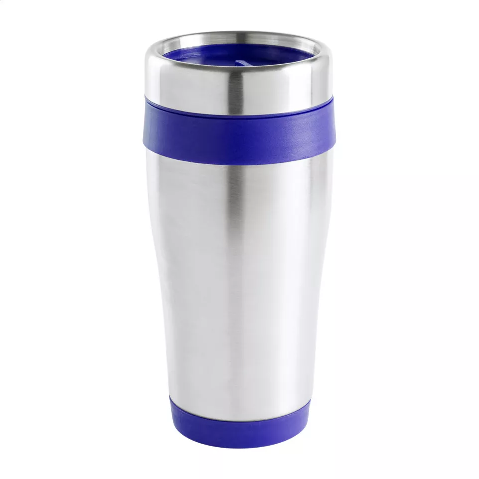 Caprol blauw zilver thermo beker 