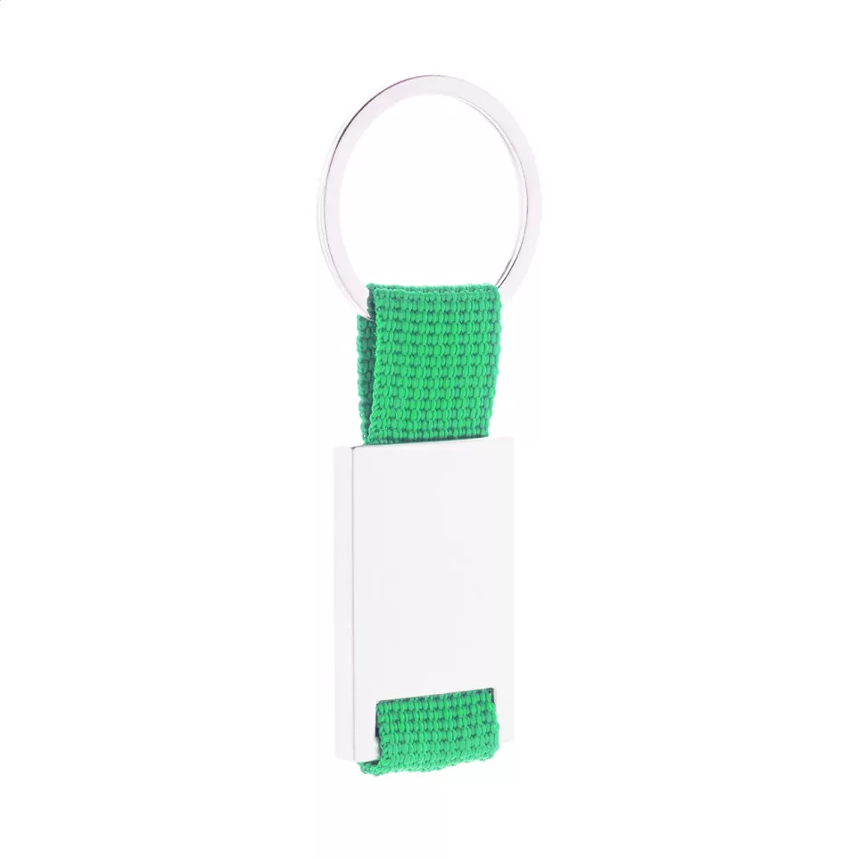 Poxil green silver keyring 