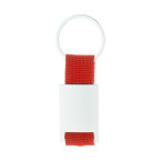 Poxil red silver keyring 