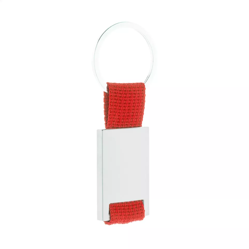 Poxil rood zilver sleutelhanger 