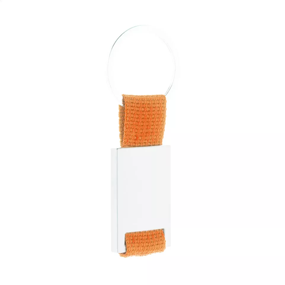 Poxil orange silver keyring 