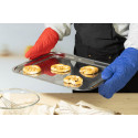 Challah blue  oven mitt 