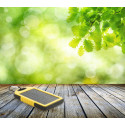 Durabank geel  USB power bank met zonne energie lader 