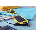 Durabank geel  USB power bank met zonne energie lader 